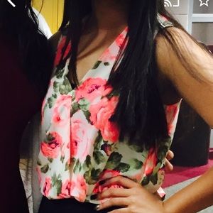 Floral crop top